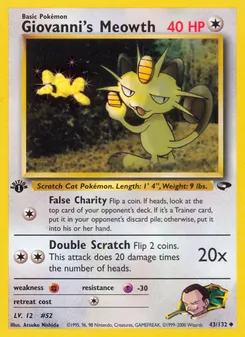 Giovanni's Meowth (Gym Challenge #43/132)