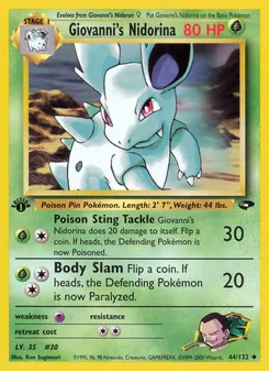 Giovanni's Nidorina (Gym Challenge #44/132)