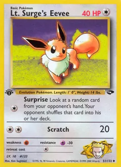 Lt. Surge's Eevee (Gym Challenge #51/132)