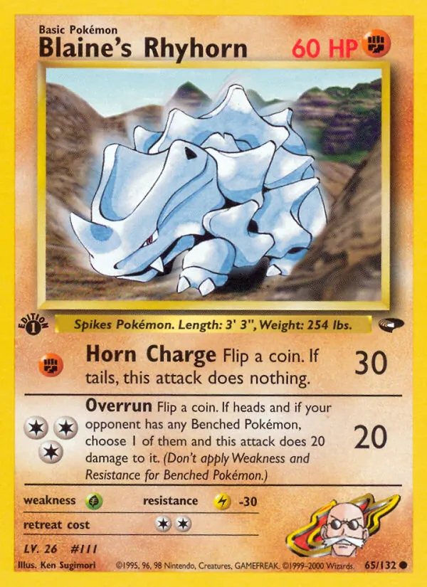 Blaine's Rhyhorn (Gym Challenge #65/132)