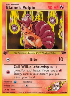 Blaine's Vulpix (Gym Challenge #66/132)