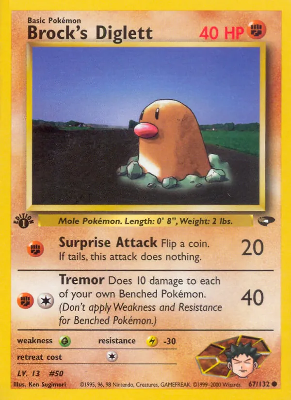 Brock's Diglett (Gym Challenge #67/132)