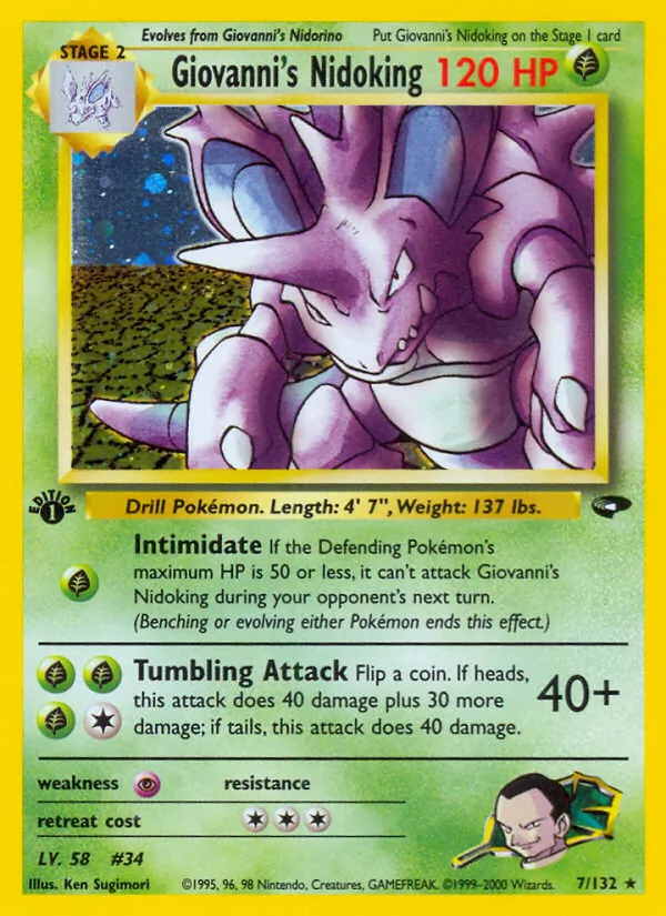 Giovanni's Nidoking (Gym Challenge #7/132)