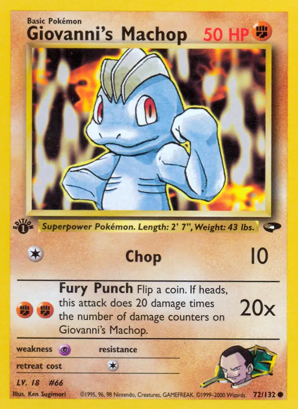 Giovanni's Machop (Gym Challenge #72/132)