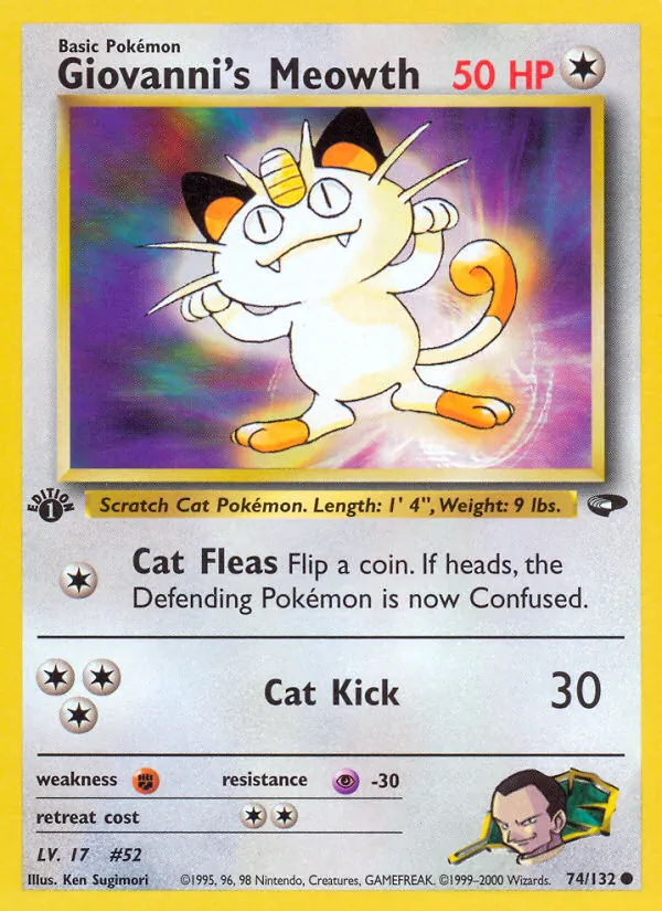 Giovanni's Meowth (Gym Challenge #74/132)