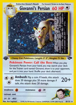 Giovanni's Persian (Gym Challenge #8/132)