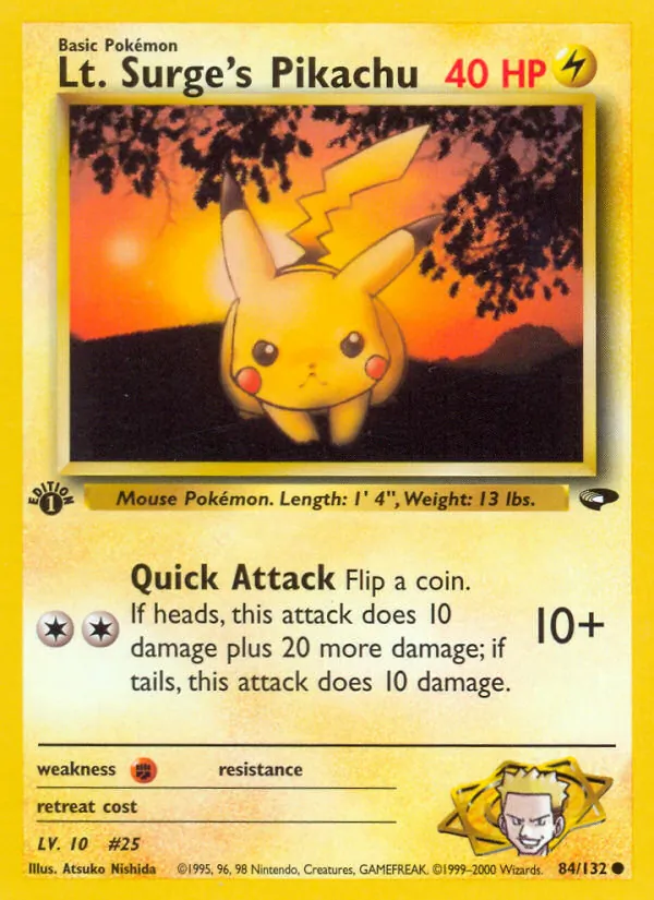 Lt. Surge's Pikachu (Gym Challenge #84/132)