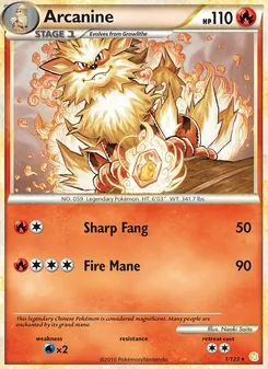 Arcanine (HeartGold SoulSilver #1/123)