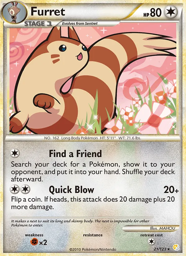 Furret (HeartGold SoulSilver #21/123)