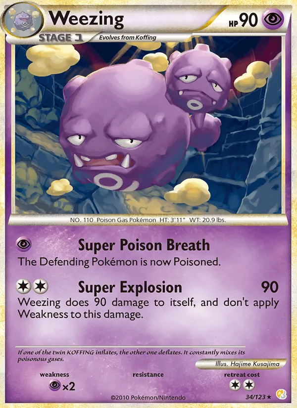 Weezing (HeartGold SoulSilver #34/123)