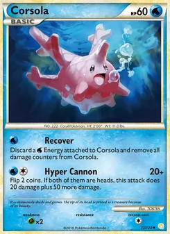 Corsola (HeartGold SoulSilver #37/123)