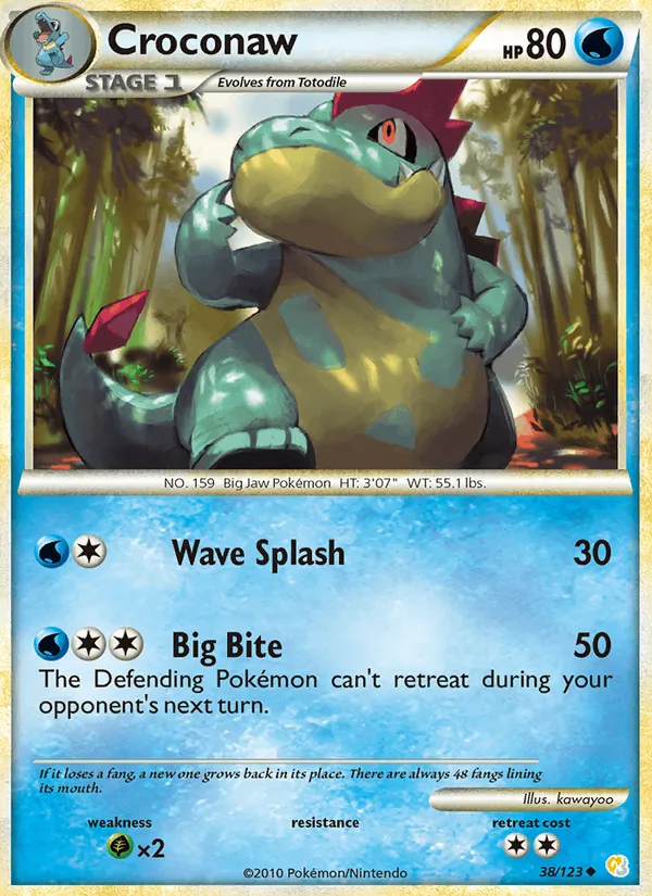 Croconaw (HeartGold SoulSilver #38/123)
