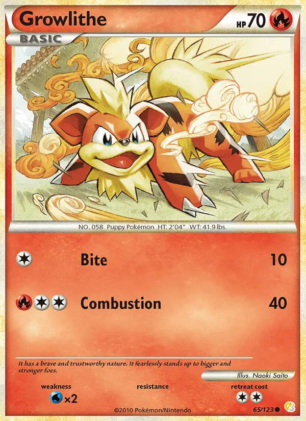 Growlithe (HeartGold SoulSilver #65/123)