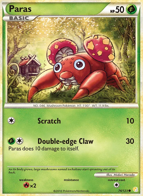 Paras (HeartGold SoulSilver #76/123)