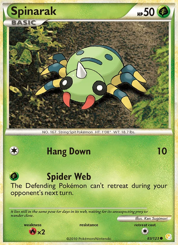 Spinarak (HeartGold SoulSilver #83/123)