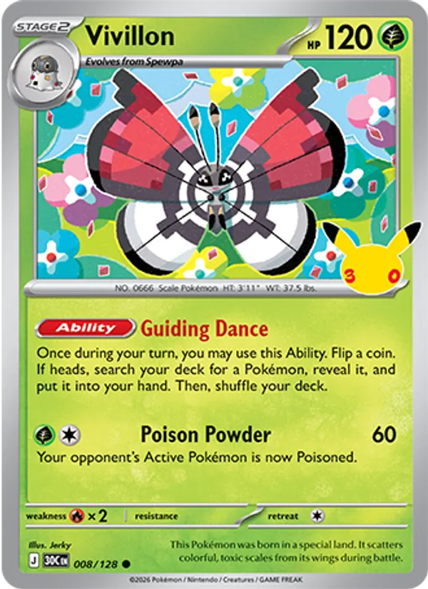 Vivillon (30th Celebration #008/128)