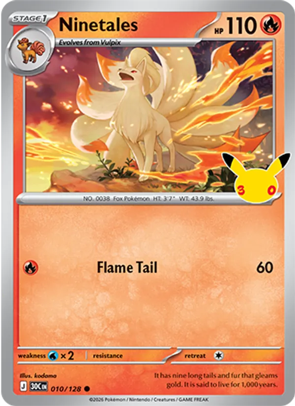 Ninetales (30th Celebration #010/128)