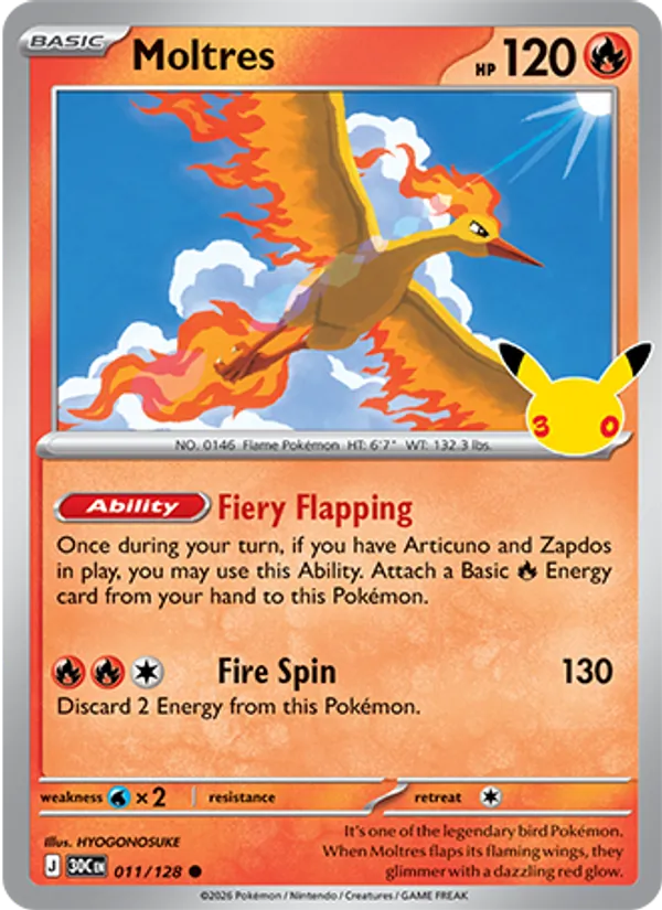 Moltres (30th Celebration #011/128)