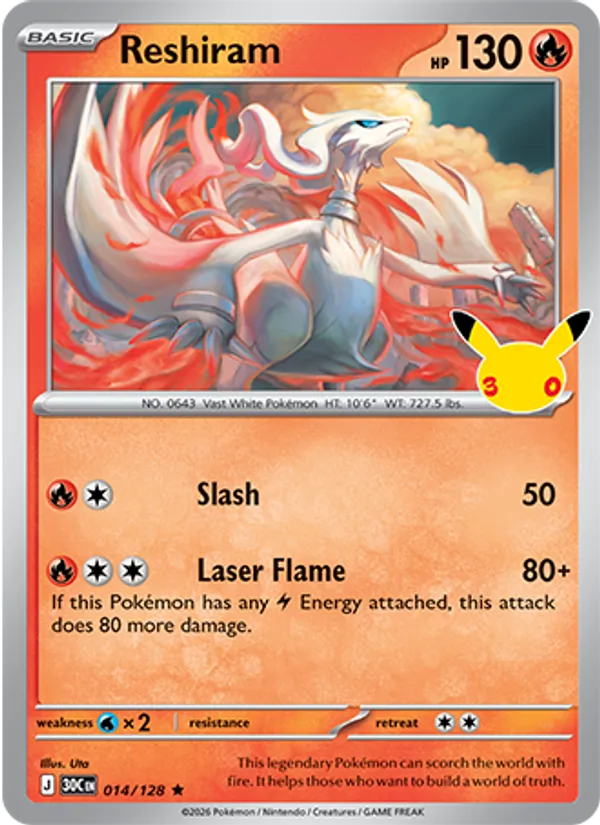 Reshiram (30th Celebration #014/128)
