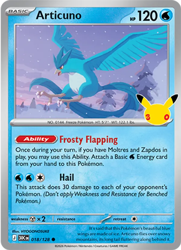 Articuno (30th Celebration #018/128)