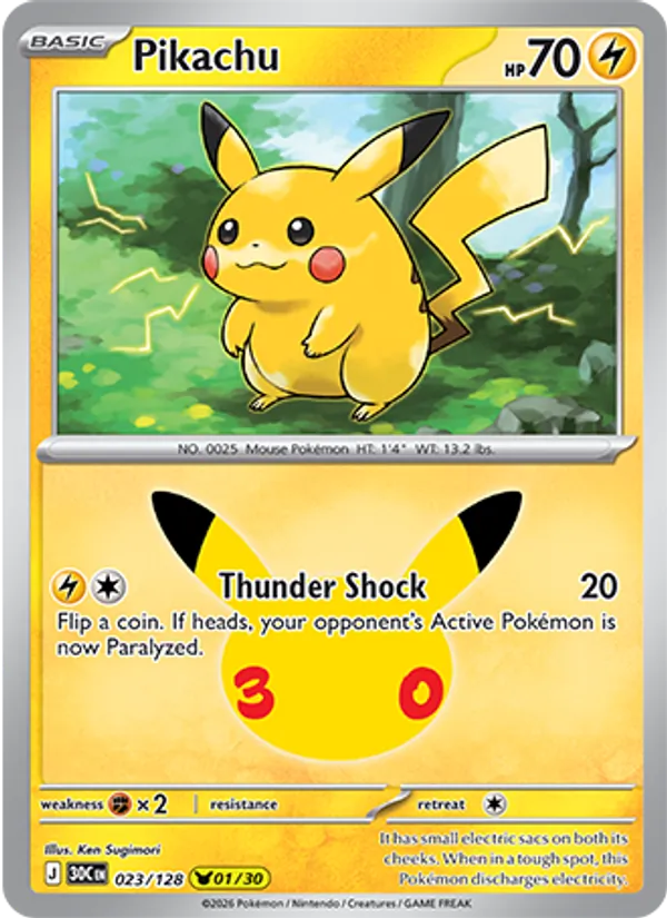 Pikachu (30th Celebration #023/128)