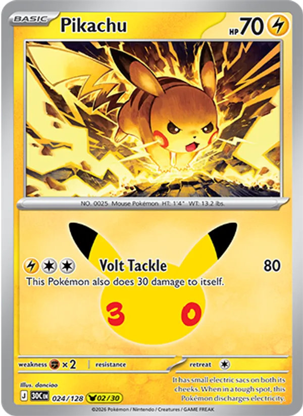 Pikachu (30th Celebration #024/128)