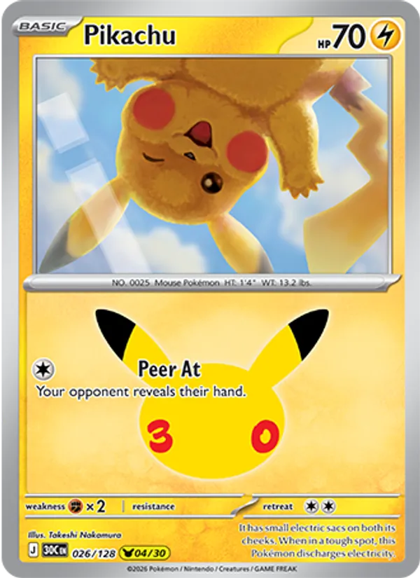 Pikachu (30th Celebration #026/128)