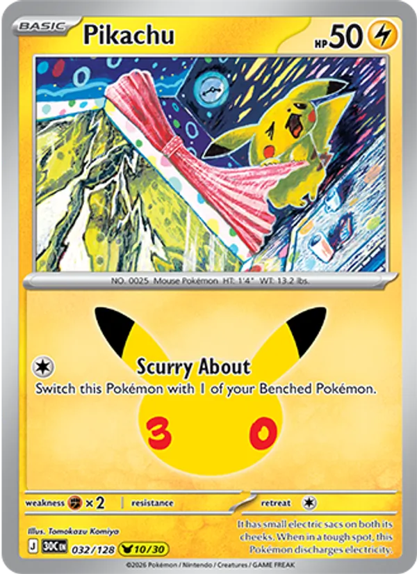 Pikachu (30th Celebration #032/128)