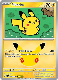 Pikachu (30th Celebration #034/128)