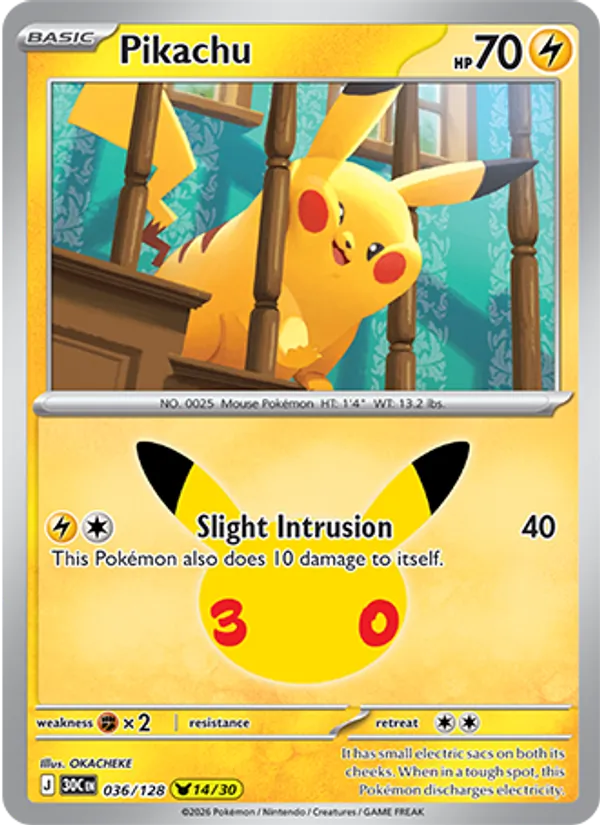 Pikachu (30th Celebration #036/128)