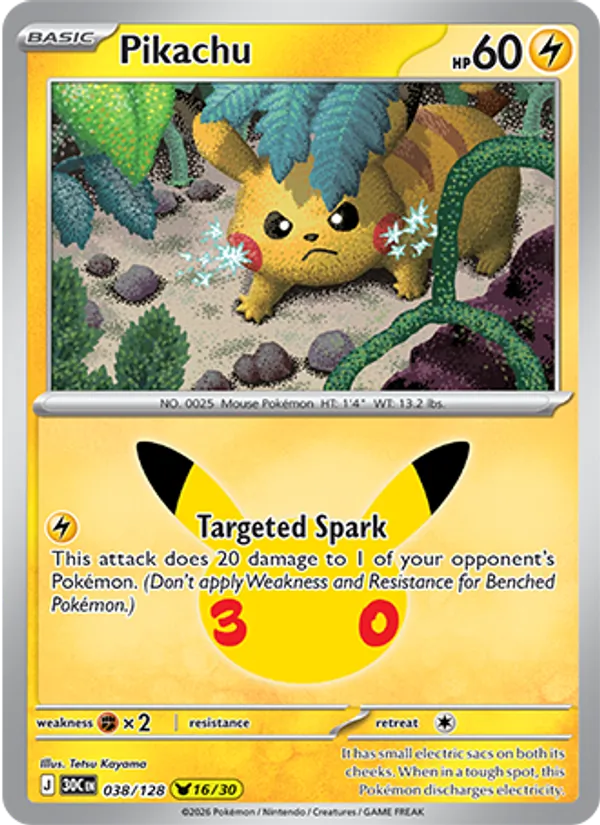 Pikachu (30th Celebration #038/128)