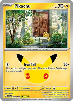 Pikachu (30th Celebration #039/128)