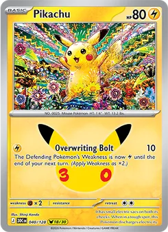 Pikachu (30th Celebration #040/128)