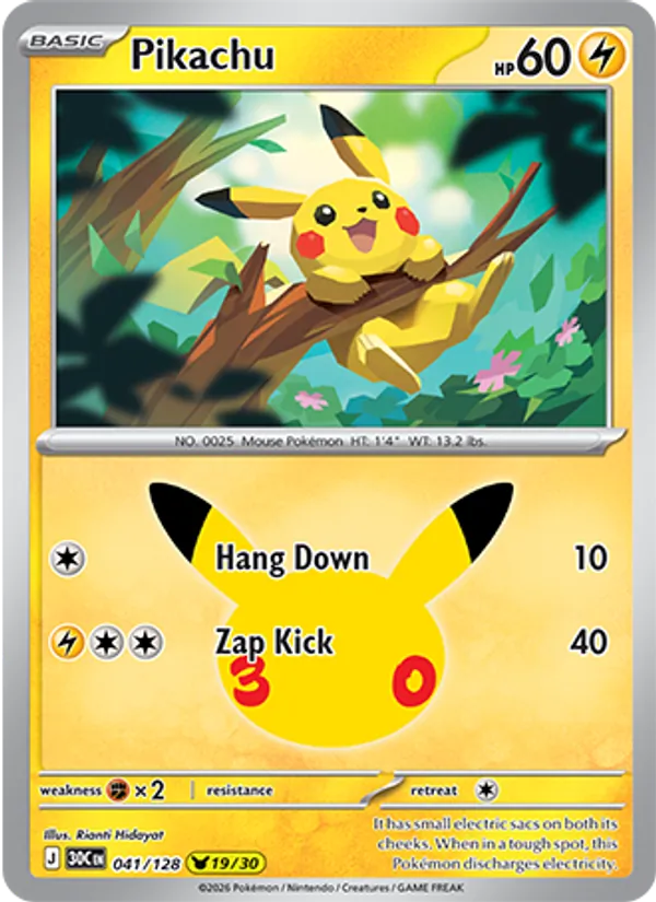 Pikachu (30th Celebration #041/128)