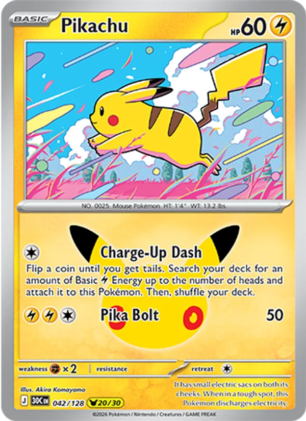 Pikachu (30th Celebration #042/128)