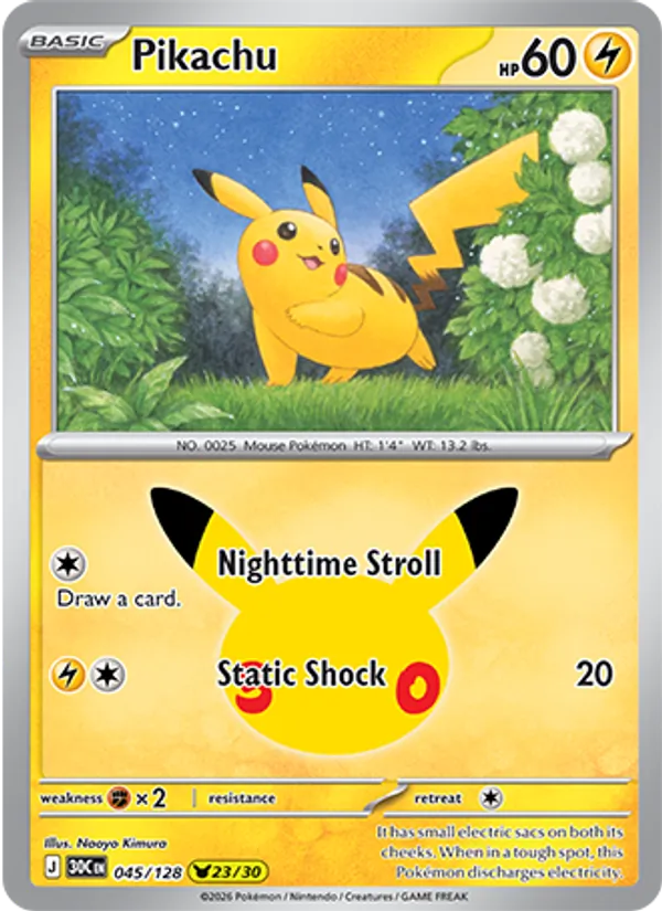 Pikachu (30th Celebration #045/128)