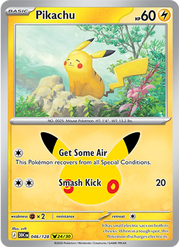 Pikachu (30th Celebration #046/128)