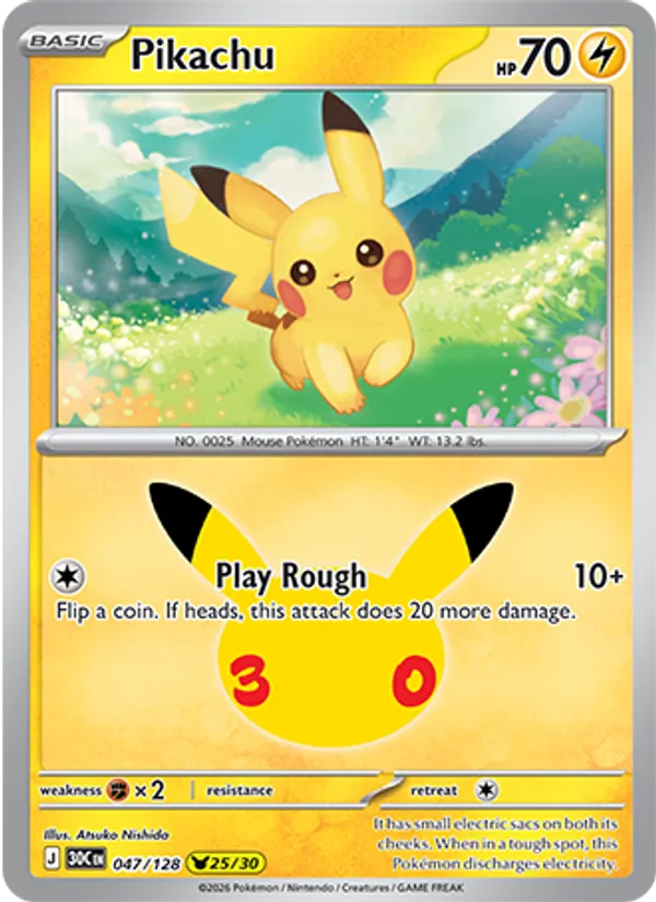 Pikachu (30th Celebration #047/128)