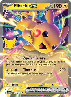 Pikachu ex (30th Celebration #054/128)