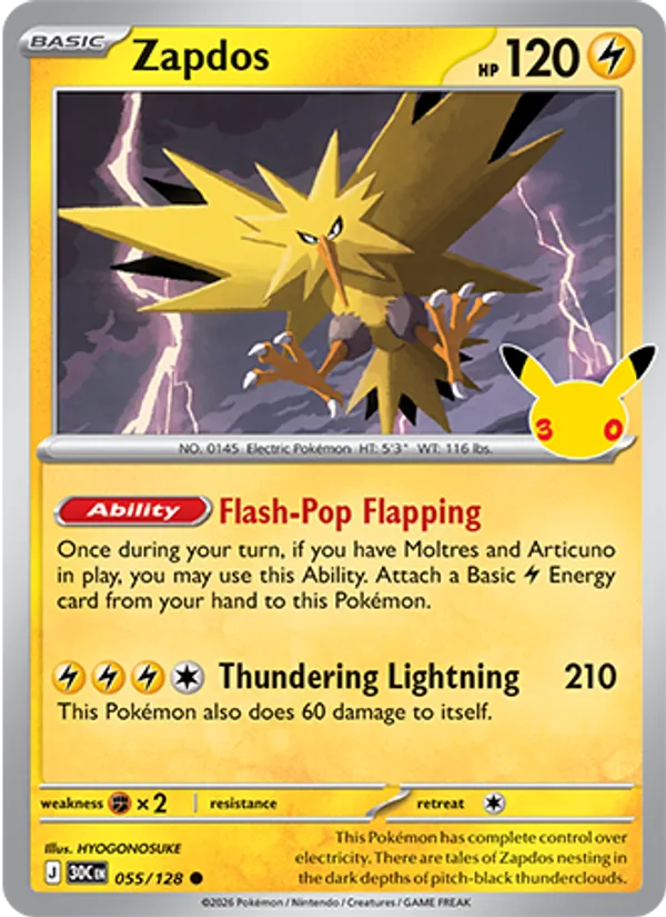 Zapdos (30th Celebration #055/128)