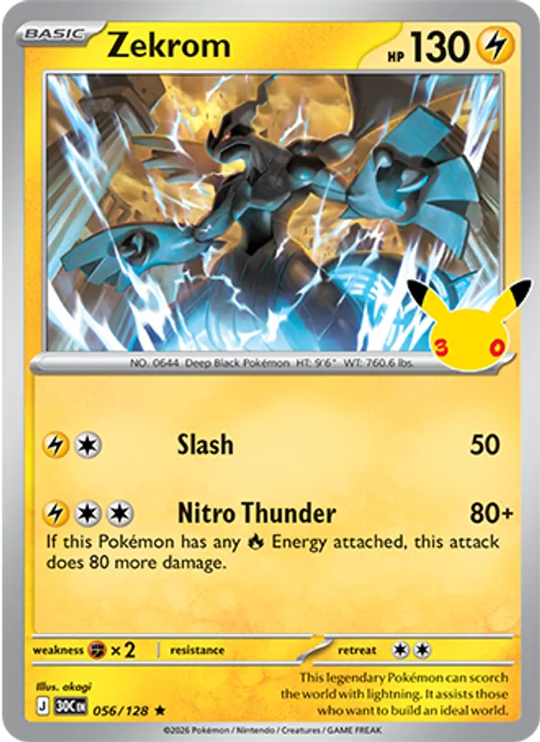 Zekrom (30th Celebration #056/128)