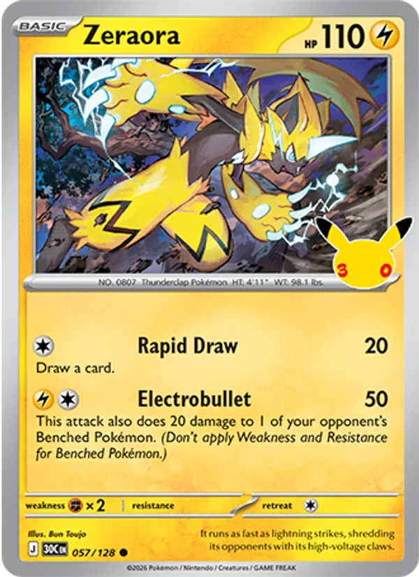 Zeraora (30th Celebration #057/128)