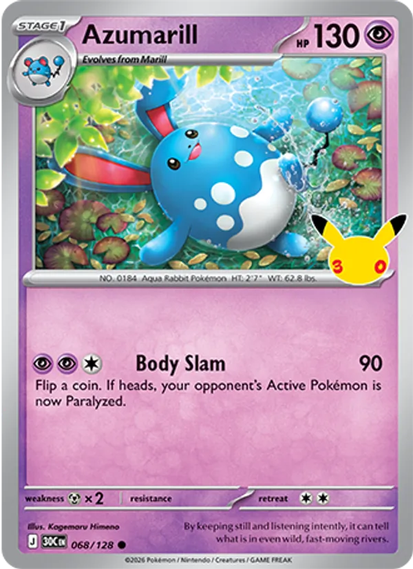 Azumarill (30th Celebration #068/128)