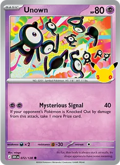 Unown (30th Celebration #072/128)