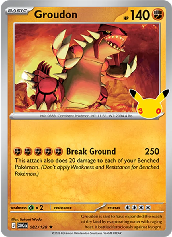 Groudon (30th Celebration #082/128)