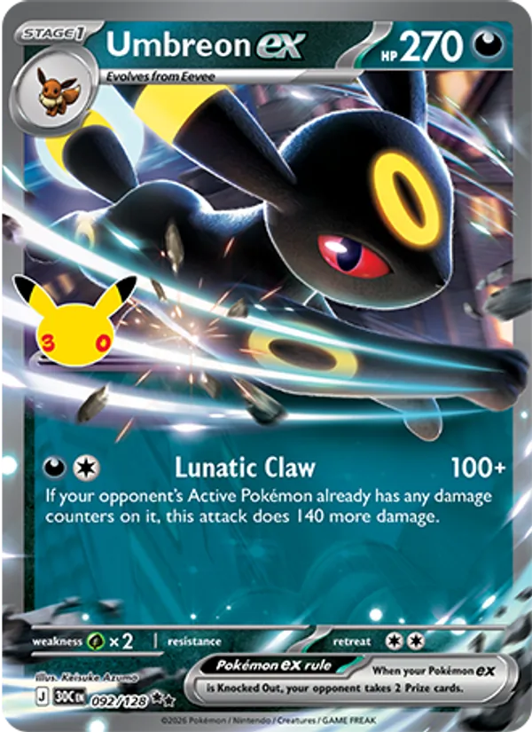 Umbreon ex (30th Celebration #092/128)