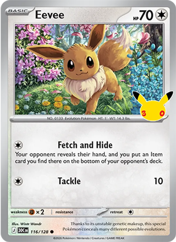 Eevee (30th Celebration #116/128)