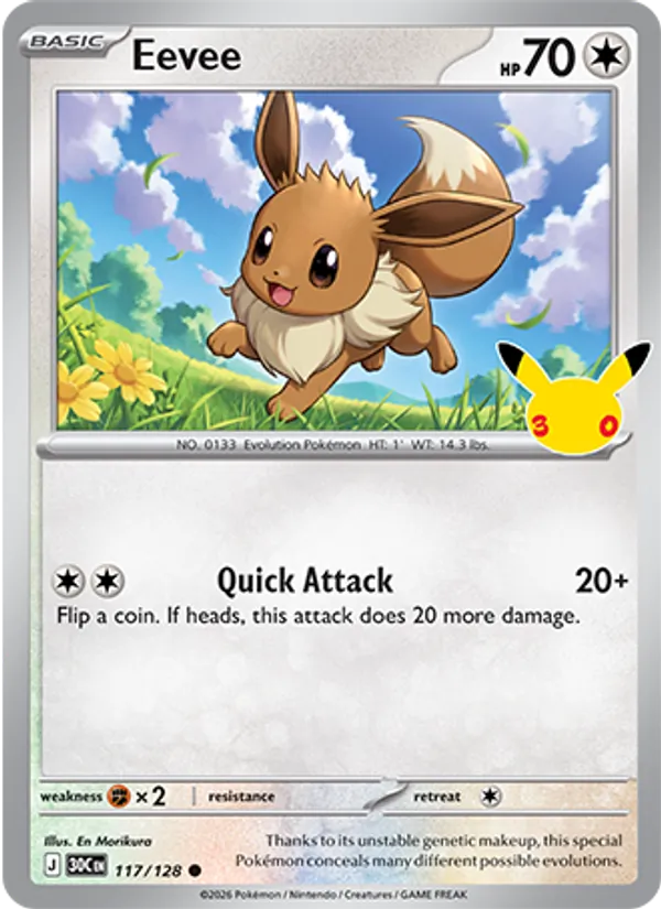 Eevee (30th Celebration #117/128)