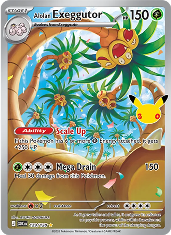 Alolan Exeggutor (30th Celebration #129/128)