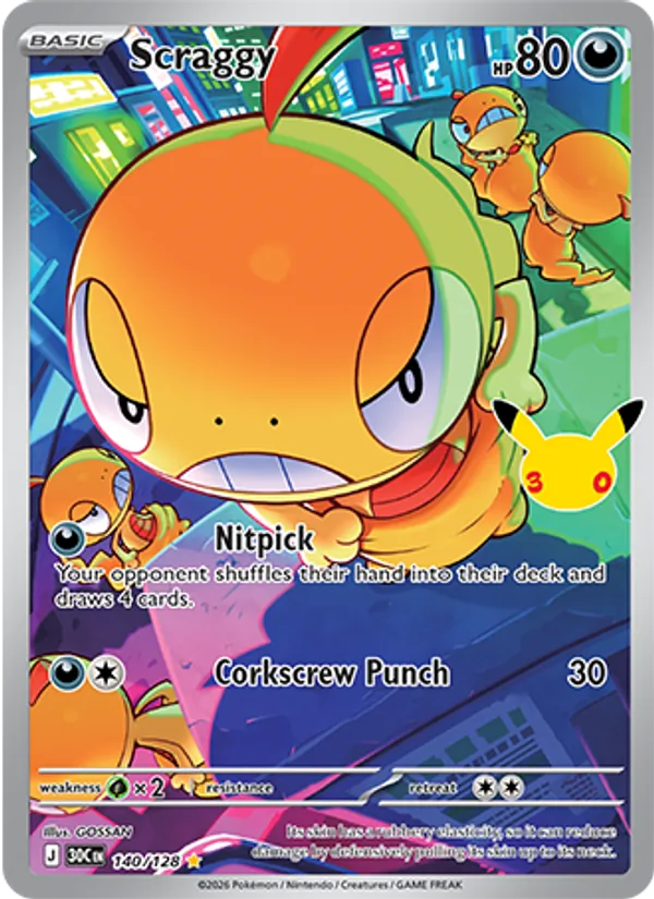 Scraggy (30th Celebration #140/128)